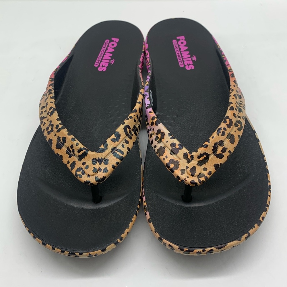 Skechers Women Bay Breeze-Wild Kitten Sandals Size 11 Black